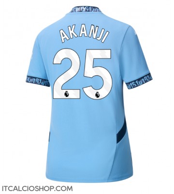 Manchester City Manuel Akanji #25 Prima Maglia Femmina 2024-25 Manica Corta